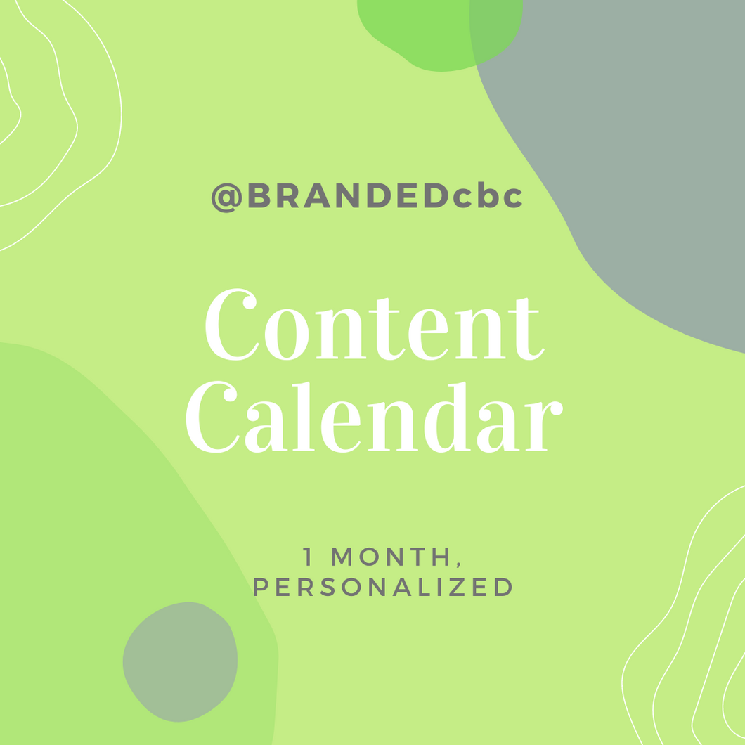 Monthly Content Calendar